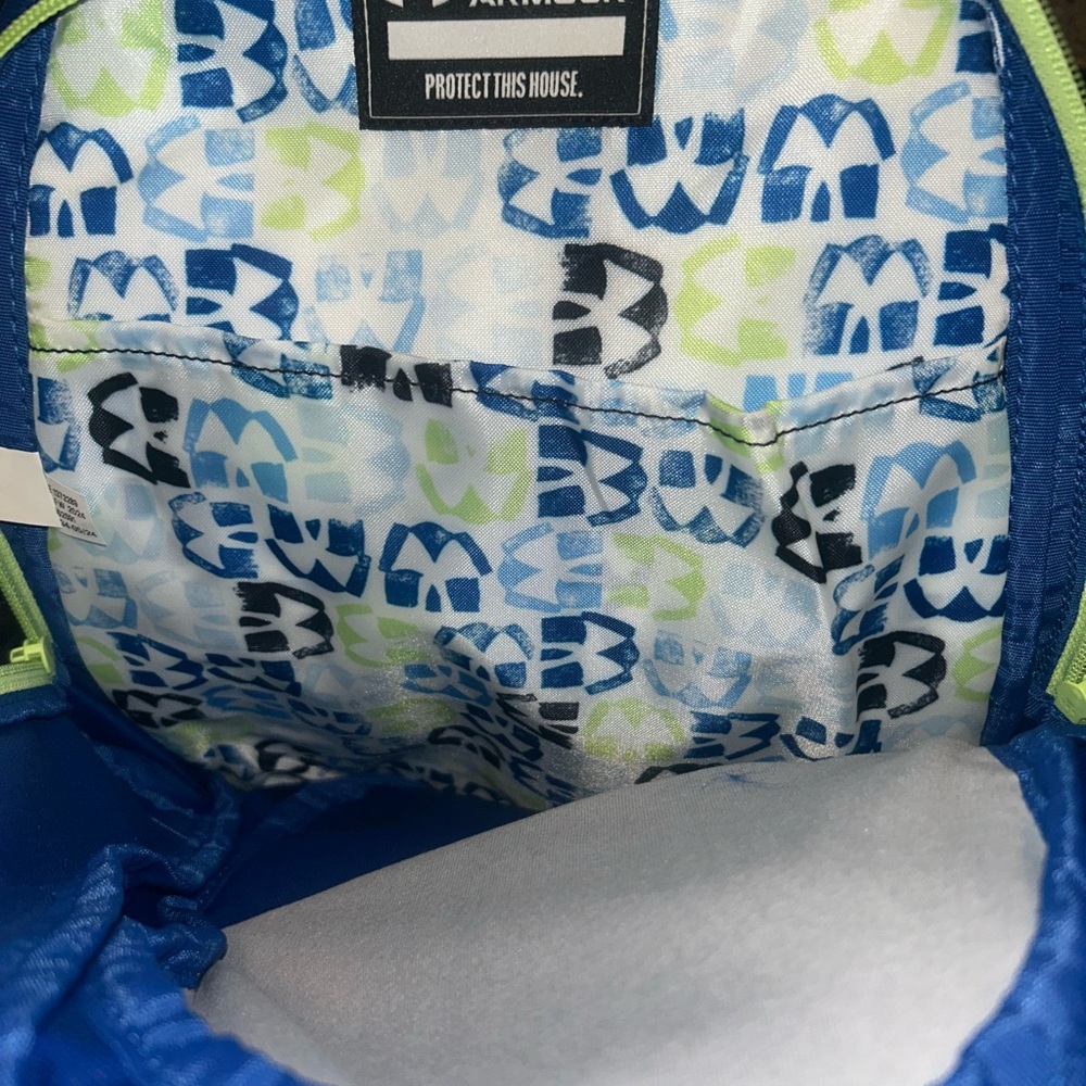 Under Armour Vibrant Blue Backpack with White Logo - Picture 3 of 4
